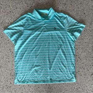 Polo by Ralph Lauren Men’s Striped Aqua Performance Polo
